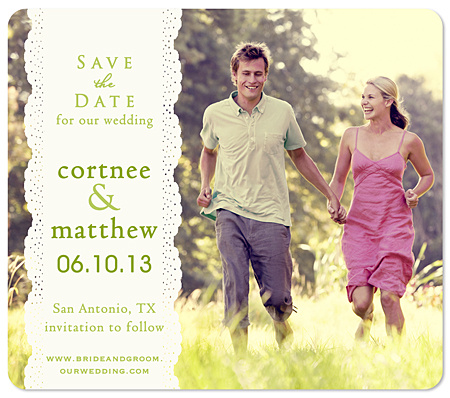 "Fun 'n Flirty - Chalk" Save the Date Magnet